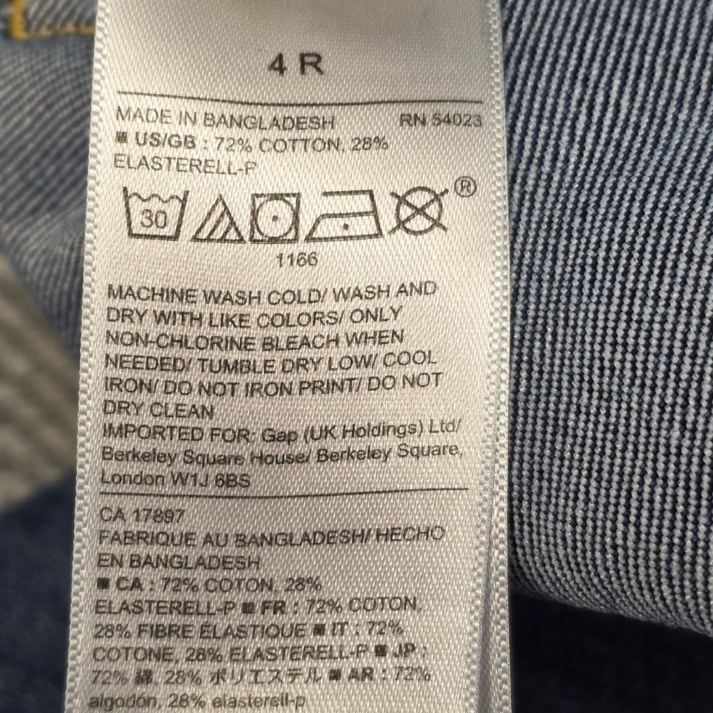 Gap Girlfriend Jeans Medium Wash Distressed Denim Women's Size 4 Regular - Picture 5 of 6
